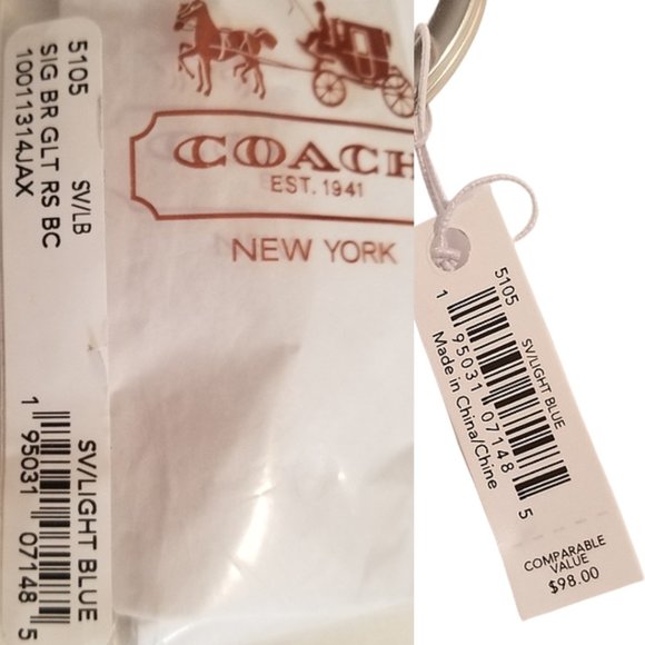 $ FIRM $ New With Tags COACH Limited Edition 3D Periwinkle Blue Bear Charm - Picture 5 of 5